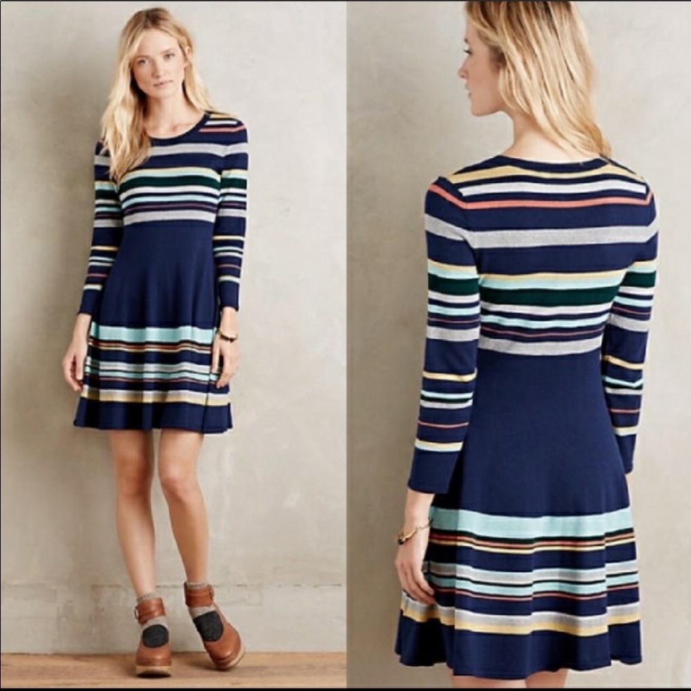 Anthropologie Moth | Knit striped dress size XS